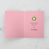 Mid Century Retro Woman Kerstmis Feestdagen Kaart (Binnen)