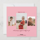 Mid Century Retro Woman Kerstmis Feestdagenkaart (Achterkant)