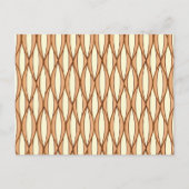 Mid-Century Ribbon Print - kamelaankleurig en crèm Briefkaart (Voorkant)
