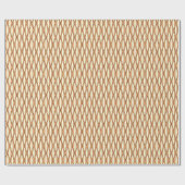 Mid-Century Ribbon Print - kamelaankleurig en crèm Cadeaupapier (Vlak)