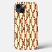 Mid-Century Ribbon Print - kamelaankleurig en crèm Case-Mate iPhone Case (Achterkant)