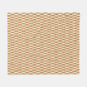 Mid-Century Ribbon Print - kamelaankleurig en crèm Fleece Deken (Voorkant (Horizontaal))