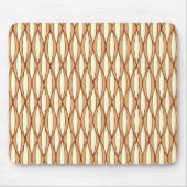 Mid-Century Ribbon Print - kamelaankleurig en crèm Muismat (Voorkant)