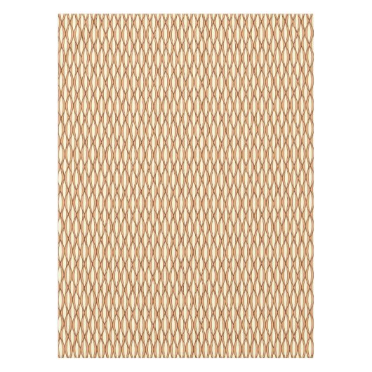 Mid-Century Ribbon Print - kamelaankleurig en crèm Tafelkleed (Voorkant)