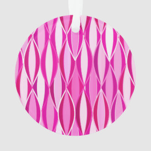 Mid-Century Ribbon Print - schaduwen van fuchsia r Ornament