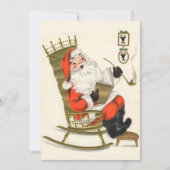 Mid Century Rocking Santa Custom Christmas Feestdagenkaart (Voorkant)