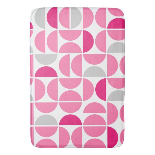 Mid Century Roze Tegels Badmat (Voorkant Verticaal)