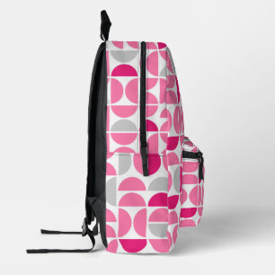 Mid Century Roze Tegels Bedrukte Rugzak