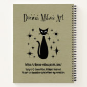 Mid Century Siamese Cat on Bookcase Notitieboek (Achterkant)