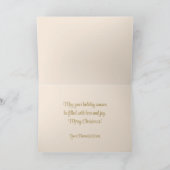 Mid-Century Silent Night Boys Choir Custom Feestdagen Kaart (Binnen)