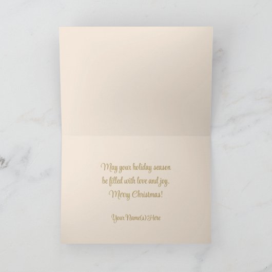 Mid-Century Silent Night Boys Choir Custom Feestdagen Kaart (Binnen)