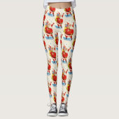 Mid Century Sinterklaas Leuke Partij Vrouwen Leggings (Voorkant)