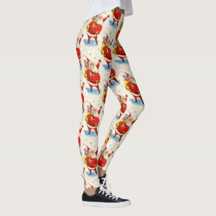 Mid Century Sinterklaas Leuke Partij Vrouwen Leggings
