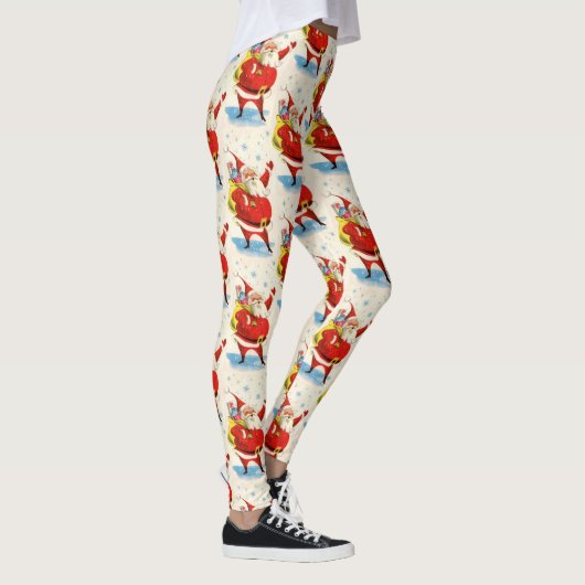 Mid Century Sinterklaas Leuke Partij Vrouwen Leggings (Rechts)