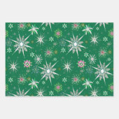 Mid-Century Snowflakes Galore Inpakpapier Vel (Voorkant 2)