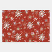 Mid-Century Snowflakes Galore Inpakpapier Vel (Voorkant)