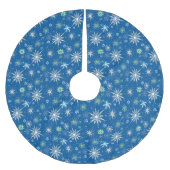 Mid-Century Snowflakes Galore On Blue Kerstboom Rok (Voorkant)
