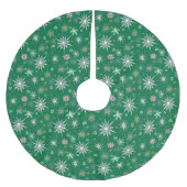 Mid-Century Snowflakes Galore On Green Kerstboom Rok (Voorkant)