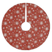 Mid-Century Snowflakes Galore On Red Kerstboom Rok (Voorkant)