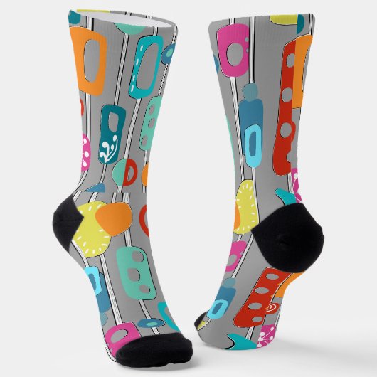 Mid Century sokken crew (Gebogen)