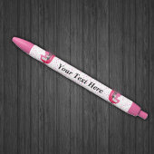 Mid Century Sophisticated Cats in Stoel Roze Stipp Blauwe Inkt Pen