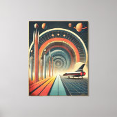 Mid Century Space Age Art Wormhole Port Canvas Afdruk (Voorkant)