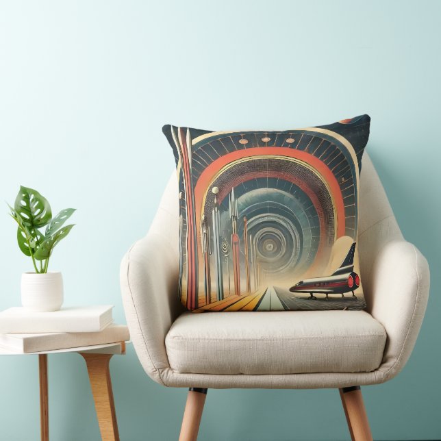 Mid Century Space Age Art Wormhole Port Kussen (Stoel)