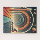 Mid Century Space Age Art Wormhole Port Legpuzzel (Horizontaal)