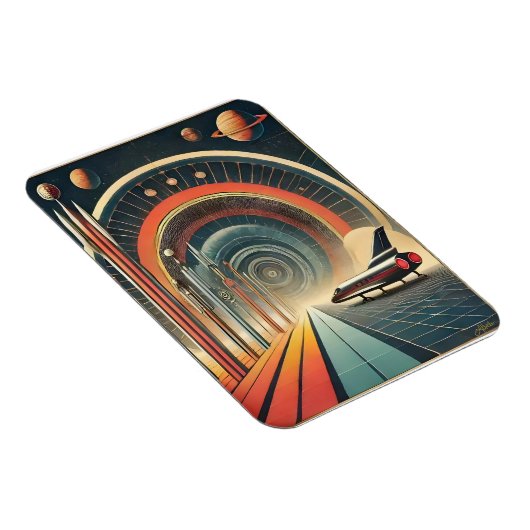 Mid Century Space Age Art Wormhole Port Magneet (Rechterzijde)