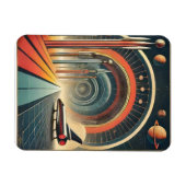 Mid Century Space Age Art Wormhole Port Magneet (Horizontaal)