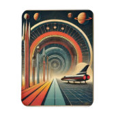 Mid Century Space Age Art Wormhole Port Magneet (Verticaal)