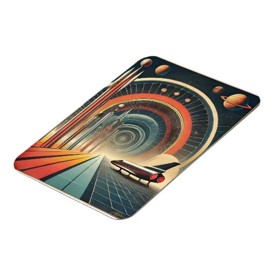 Mid Century Space Age Art Wormhole Port Magneet (Linkerzijde)