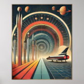 Mid Century Space Age Art Wormhole Port Poster (Voorkant)