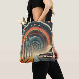 Mid Century Space Age Art Wormhole Port Tote Bag
