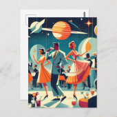 Mid Century Space Age Cocktail Party Briefkaart (Voorkant / Achterkant)