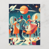 Mid Century Space Age Cocktail Party Briefkaart (Voorkant)
