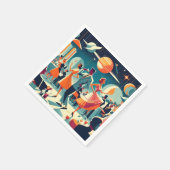 Mid Century Space Age Cocktail Party Servet (Hoek)