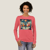 Mid Century Space Age Cocktail Party Tri-Blend Shirt (Voorkant)