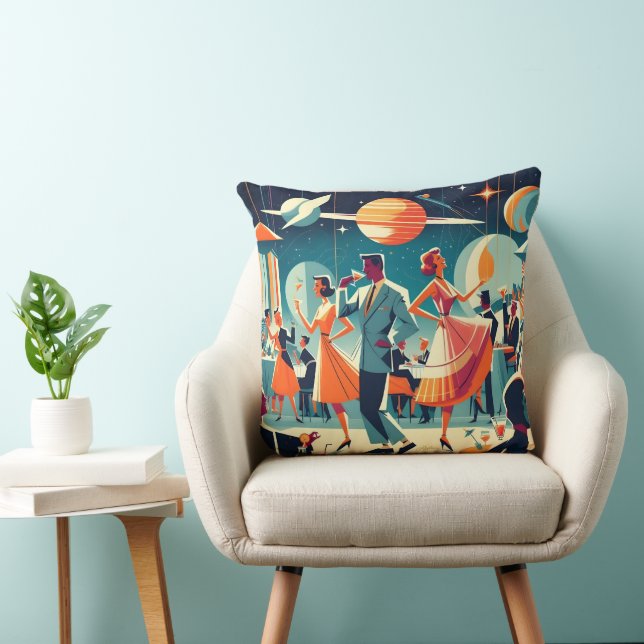 Mid Century Space Age Cocktailparty Kussen (Stoel)