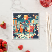 Mid Century Space Age Cocktailparty Servet (Insitu)