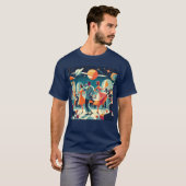 Mid Century Space Age Cocktailparty T-shirt (Voorkant volledig)