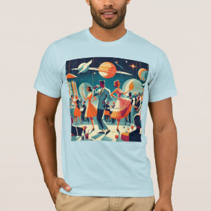 Mid Century Space Age Cocktailparty T-shirt