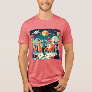 Mid Century Space Age Cocktailparty Tri-Blend Shirt