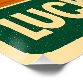 Mid Century St. Patrick's Shamrock Martini Art Perfect Poster (Hoek)