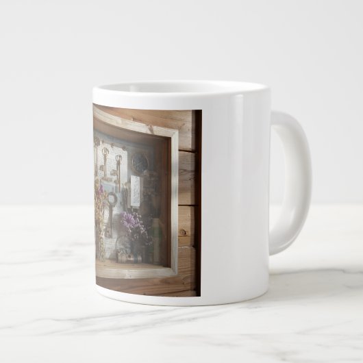 Mid-Century Starburst Clock Face Art Grote Koffiekop (Voorkant rechts)