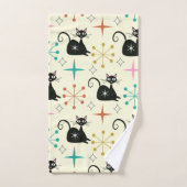 Mid Century Starbursts beroemd gemaakt door Black Bad Handdoek (Handdoek)