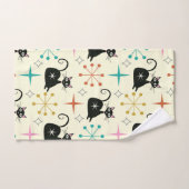 Mid Century Starbursts beroemd gemaakt door Black Bad Handdoek (Handdoek)