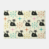 Mid Century Starbursts beroemd gemaakt door Black Deurmat (Voorkant)