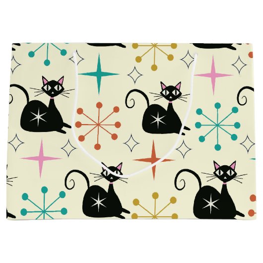 Mid Century Starbursts beroemd gemaakt door Black  Groot Cadeauzakje (Voorkant)