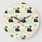 Mid Century Starbursts beroemd gemaakt door Black Grote Klok (Voorkant)